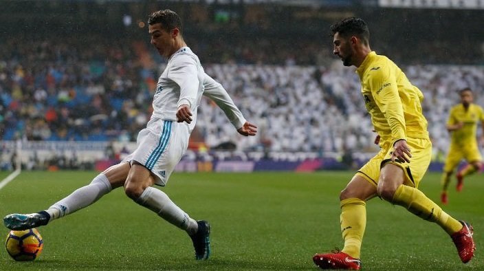 Cristiano Ronaldo en un partido contra Villarreal