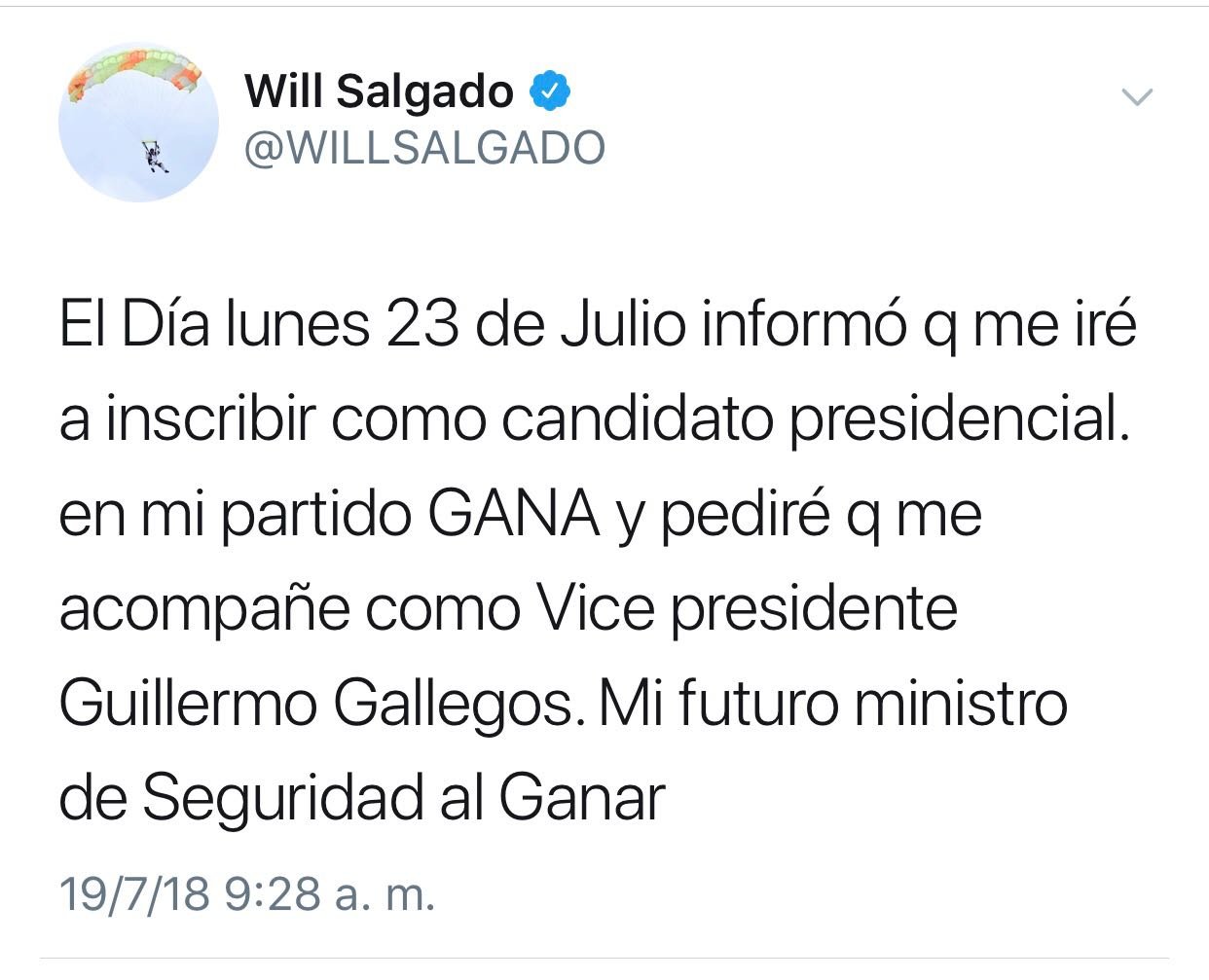 Salgado anuncio