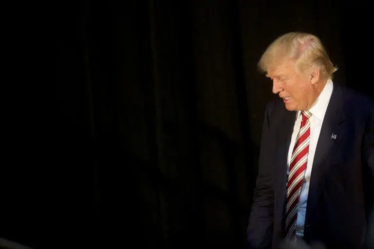 ASTON, PA - SEPTEMBER 13: Republican presidential hopeful Donald J. Trump arrives for a campaign event with his daughter, Ivanka, at the Aston Township Community Center on September 13, 2016 in Aston, Pennsylvania. Recent national polls show the presidential race is tightening with two months until the election.   Mark Makela/Getty Images/AFP