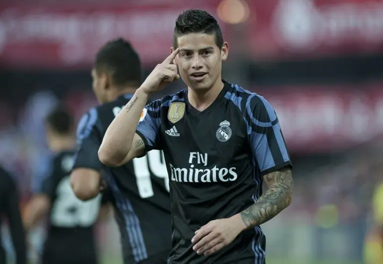 James Rodr&iacute;guez, mediocampista del Real Madrid