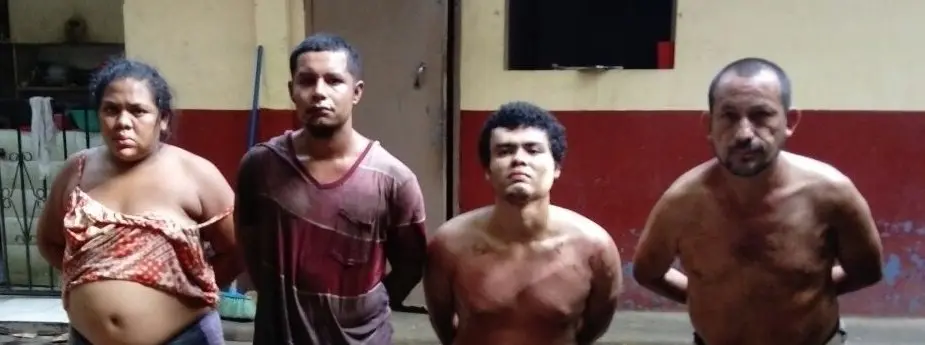 Pandilleros detenidos en San Miguel