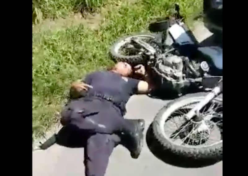 Video policías accidentados