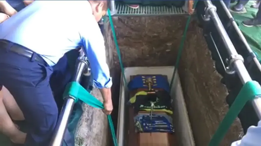 Sepelio de Geovanni Bruno