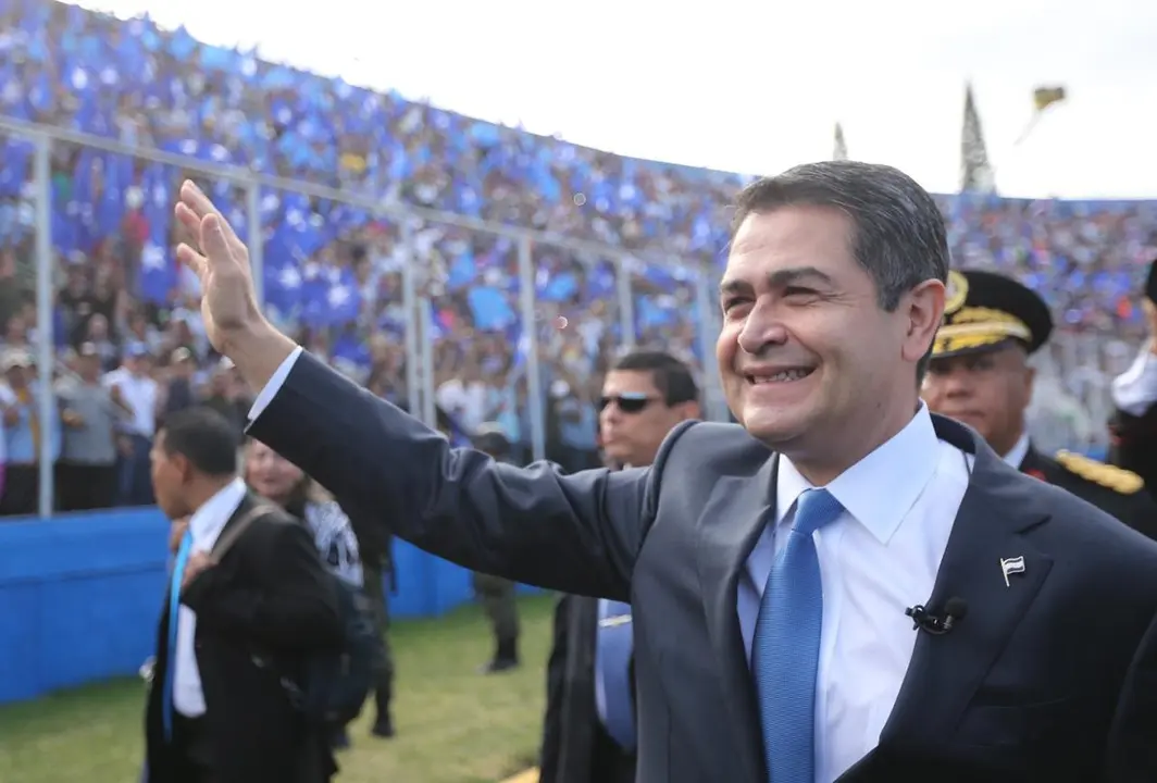 Juan Orlando Hern&aacute;ndez en la toma de posesi&oacute;n