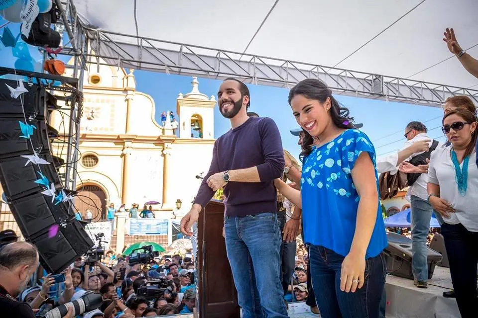 Nayib Bukele en Moraz&aacute;n.