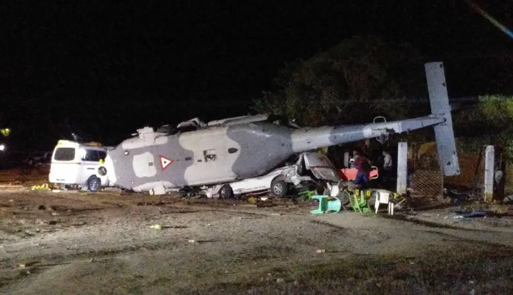 Helic&oacute;ptero accidentado en M&eacute;xico