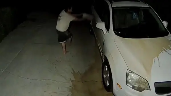 hombre en estados un orina carro