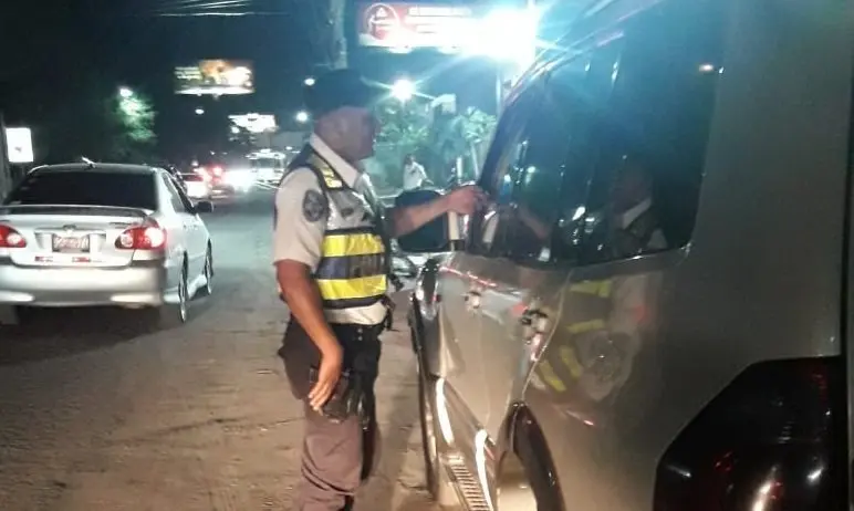 Conductora ebria en Tecla