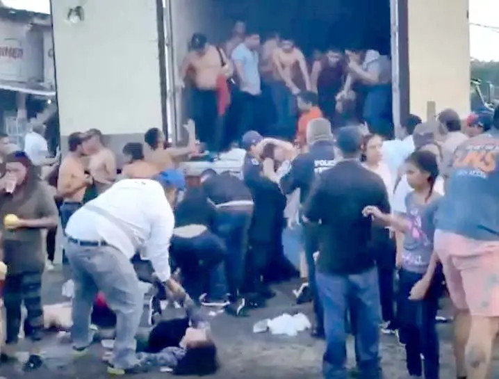 Contenedor de ni&ntilde;os migrantes centroamericanos 2