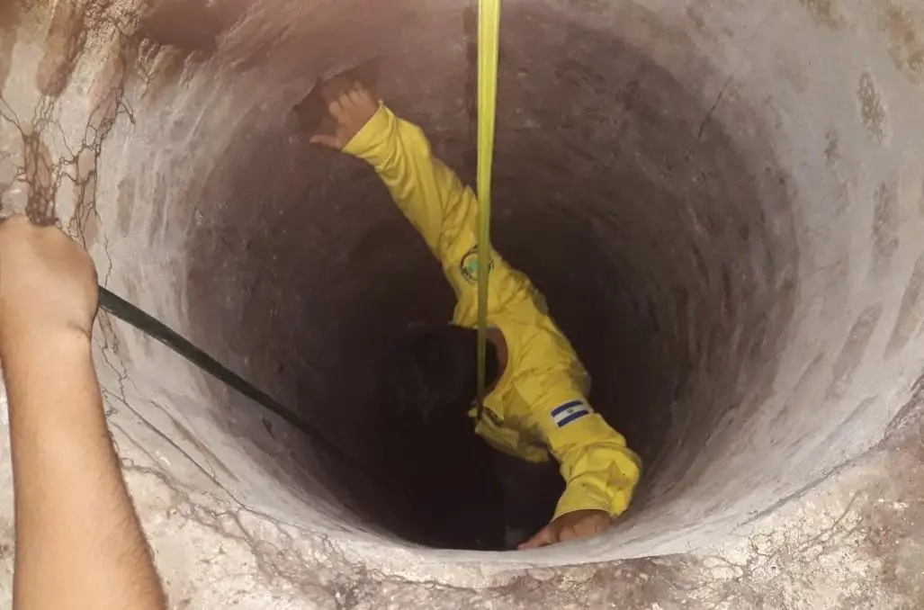 Rescate en pozo de 30 metros