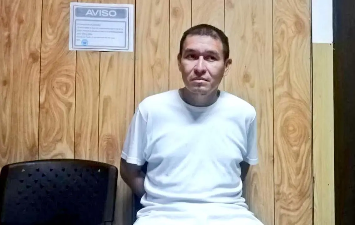 Mario Huezo en Juzgado Especializado de Instrucci&oacute;n de Santa Ana