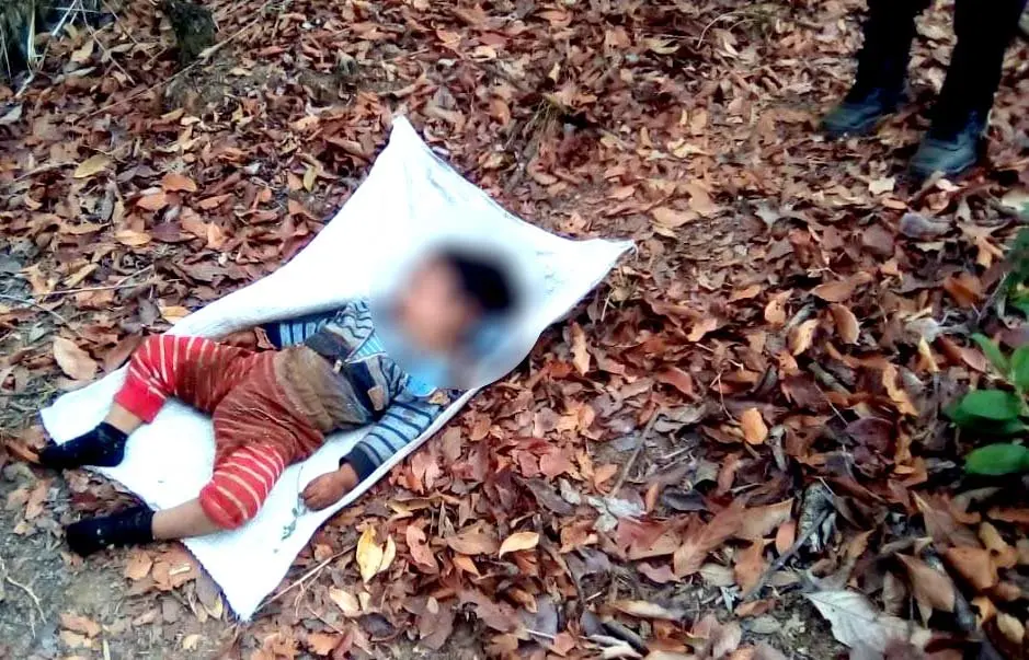 Ni&ntilde;o encontrado entre cafetales 2