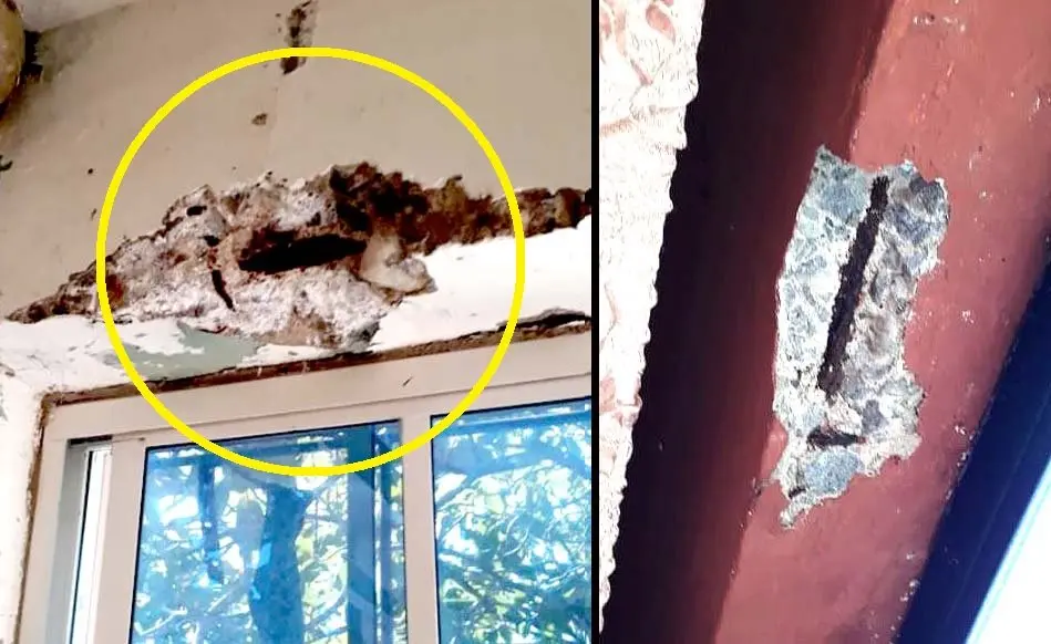 Da&ntilde;os en edificios de la colonia Atlacatl 4