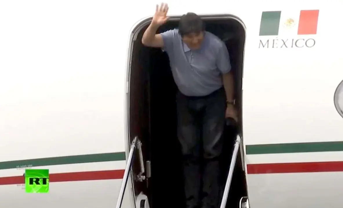 Evo Morales llega a M&eacute;xico