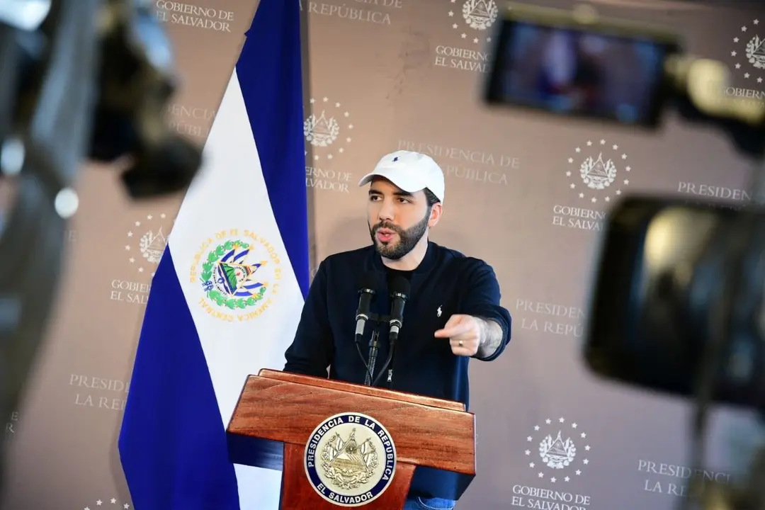 Nayib Bukele en conferencia