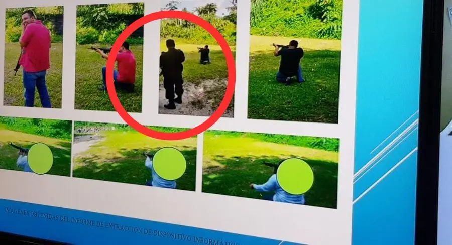 Pandilleros en pol&iacute;gono de tiro