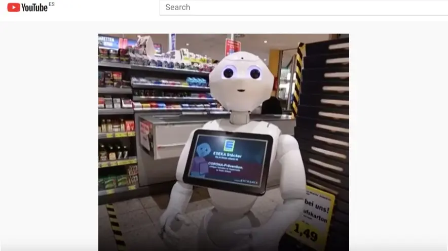 Robot humanoide coronavirus