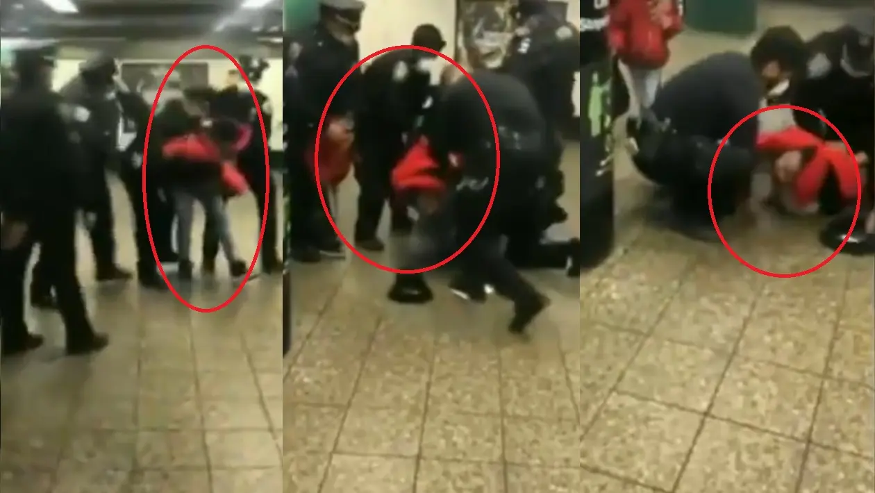 Mujer sometida por polic&iacute;a 1