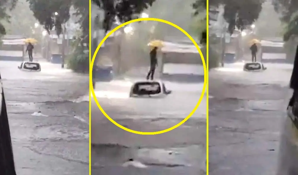 Ciudadano atrapado en colonia Santa Luc&iacute;a 5