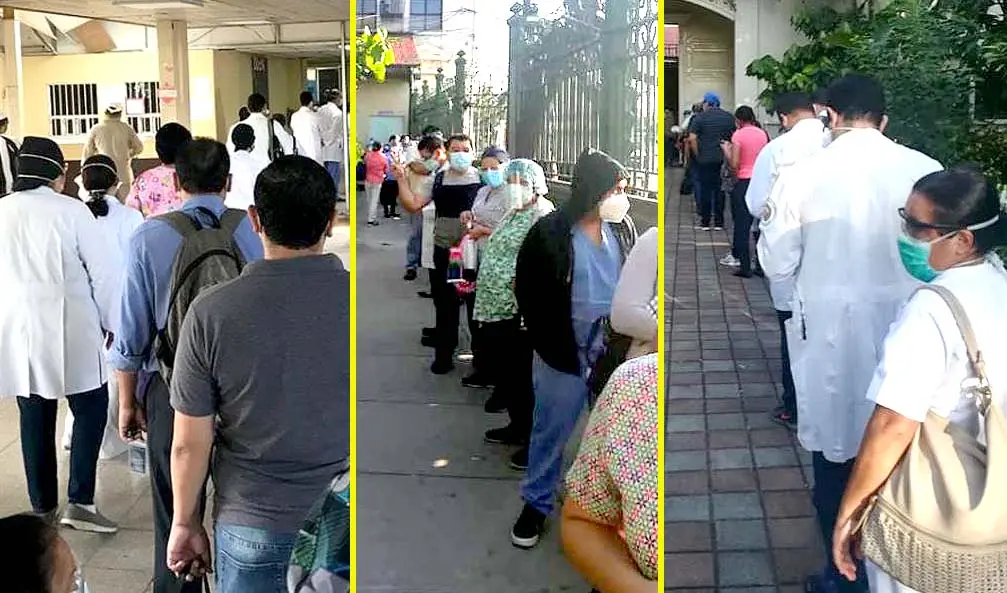 M&eacute;dicos del Rosales esperan casi una hora para marcar 6 Foto tomada del Sincato de M&eacute;dicos del Rosales