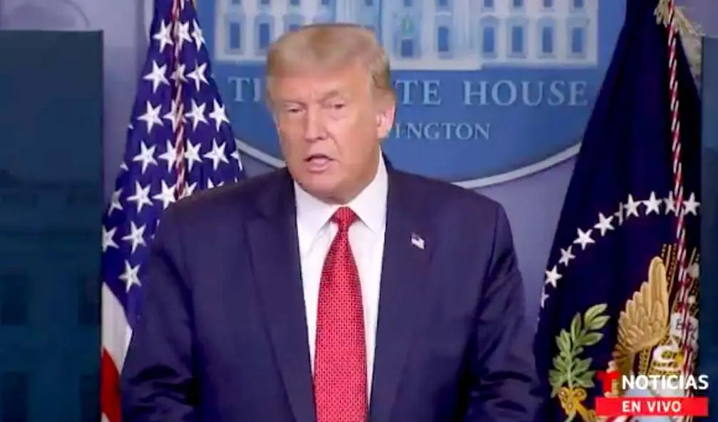 Donald Trumpo im&aacute;gen tomada de Telemundo