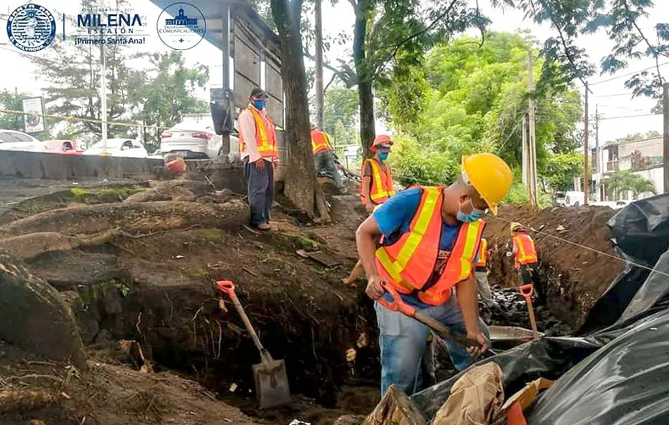 Para de Buses en Santa Ana foto tomada de la alcald&iacute;a de Santa Ana