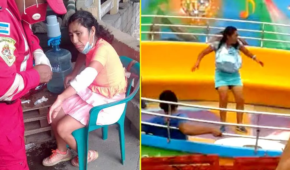 Atropellan a la se&ntilde;ora que baila en el Tagada Foto tomada del Cuerpo de Camilleros Voluntarios de El Salvador 3