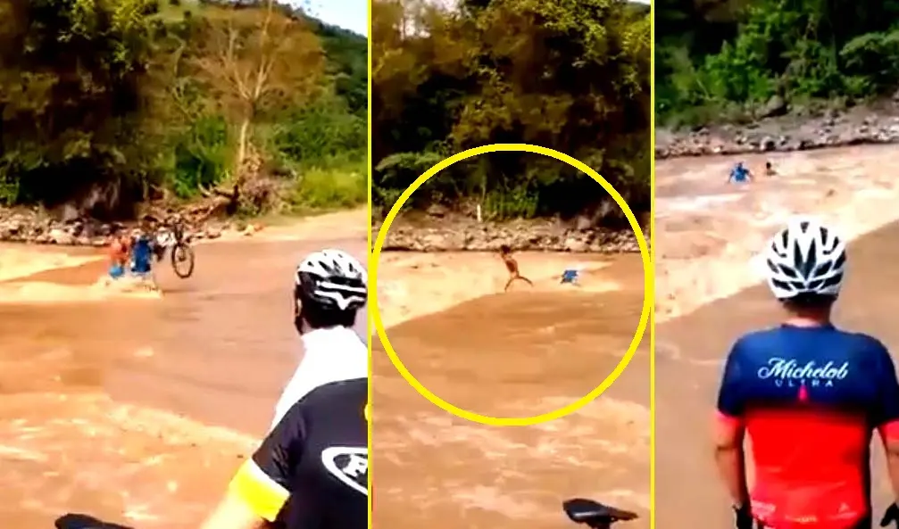 Arrastrados por una corriente en Ahuachap&aacute;n Im&aacute;genes tomadas de RRSS de Alex Pineda