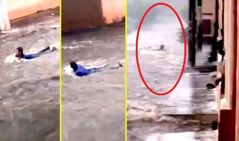 Ebrio arrastrado por una corriente en San Miguel 7