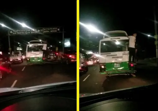 Colgados de un microb&uacute;s 2