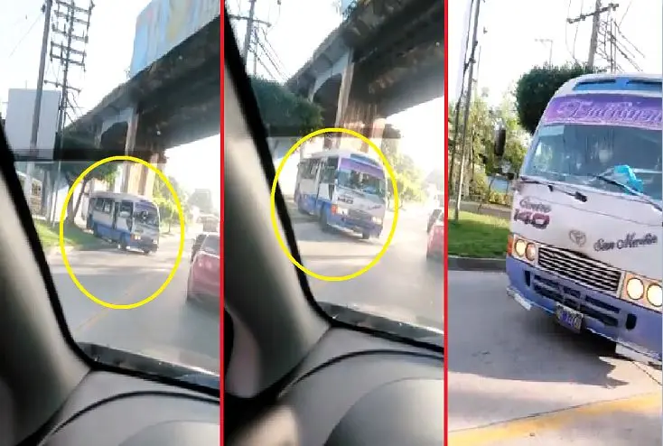 Microb&uacute;s de la ruta 140 se sube a un arriate