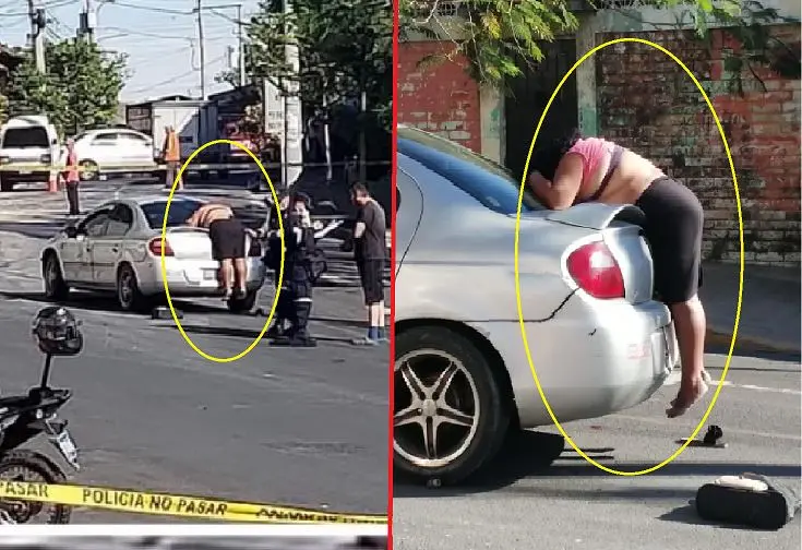 Mujer en ba&uacute;l de veh&iacute;culo