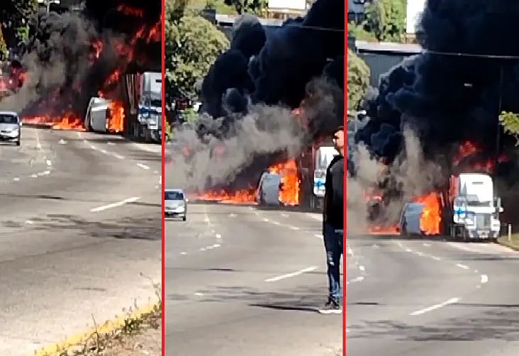 Choque de cisterna con rastra