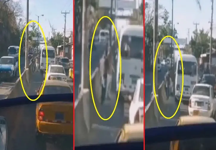 Microbusero de la 109 dandose verga