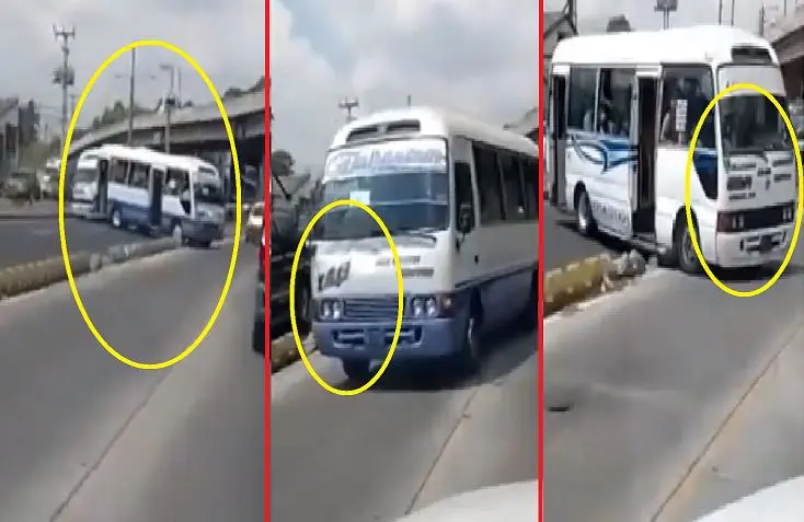 Microbuseros de la 140 y 29-A se saltan separador