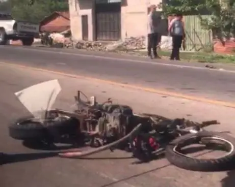 Motociclista muerto en San Nicol&aacute;s Lempa