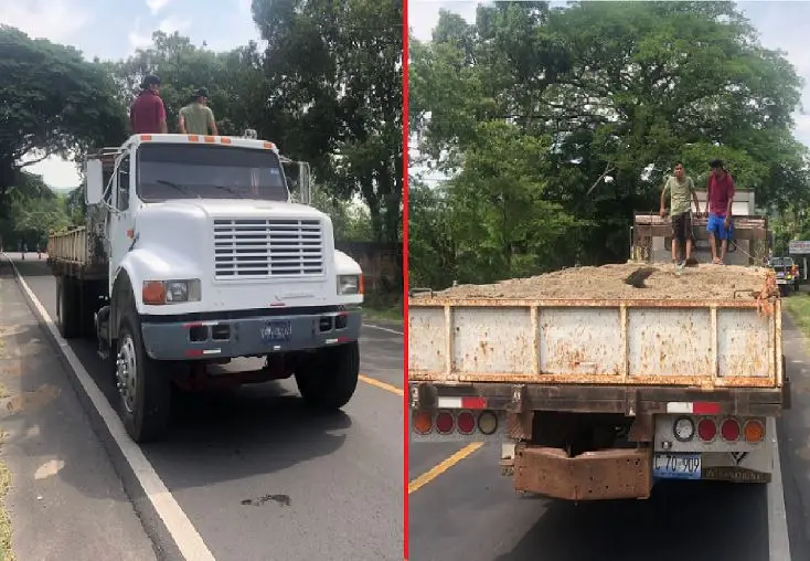 Encima de un cami&oacute;n