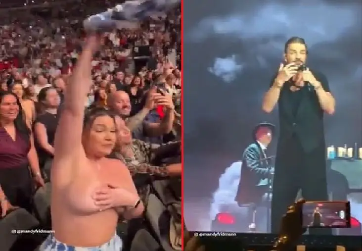 Mostr&oacute; sus senos