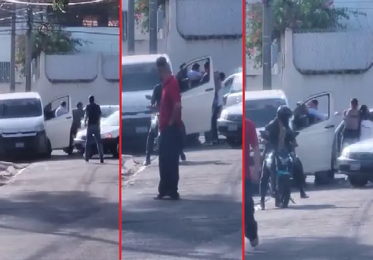 Pu&ntilde;etazos en la calle