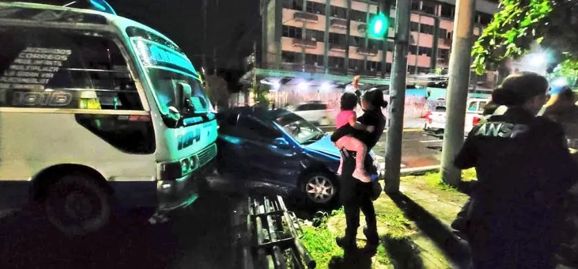 Menor lesionada en choque