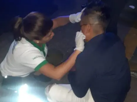 Joven Vapuleado en Paseo El Carmen de Santa Tecla