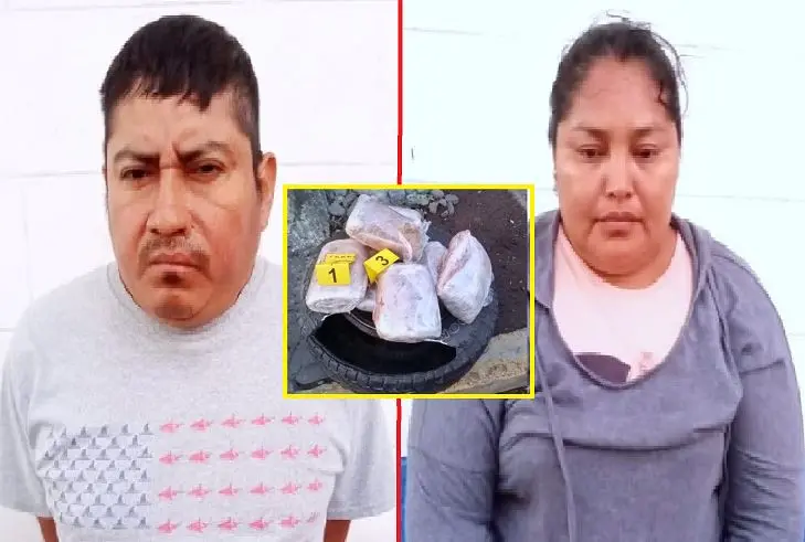 Chapines con paquetes de drogas en un Honda CRV