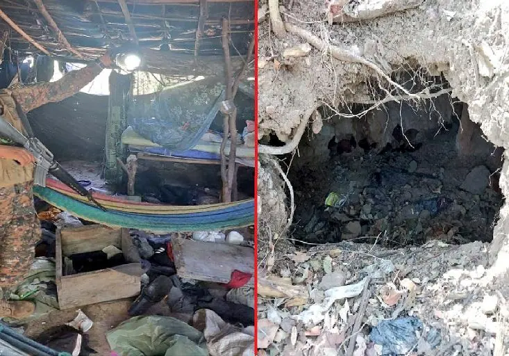 Campamento clandestino en Caba&ntilde;as