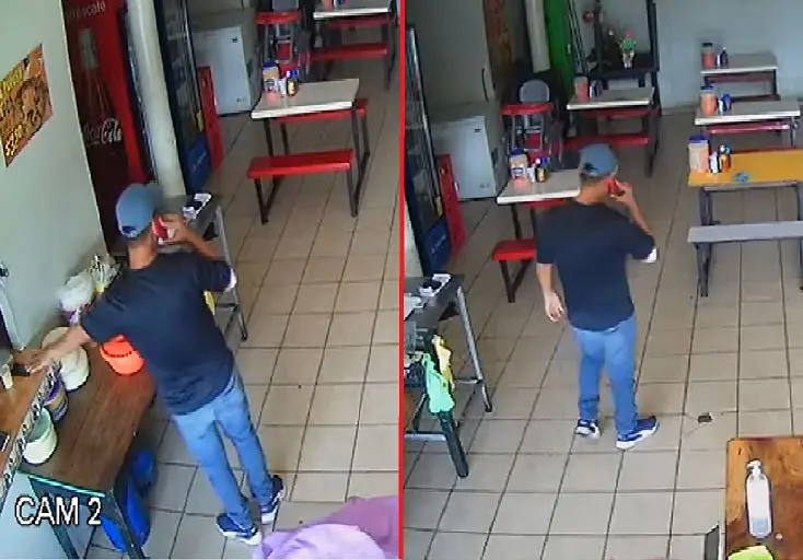 Hurtando celular en Delgado