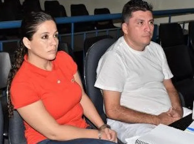 Sandra Guadalupe Cisneros Rodr&iacute;guez y Rafael Eduardo Ard&oacute;n Romero, hermana y cu&ntilde;ado de Jos&eacute; Misael Cisneros, alias "Medio Mill&oacute;n"