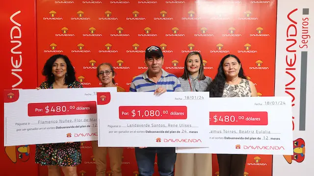 Conferencia de Entrega de Premios de Banco Davivienda del Sorteo Dabuenavida, en San Salvador, El Salvador, el 18 de enero de 2024.
Foto Banco Davivienda/ Salvador Mel&eacute;ndez