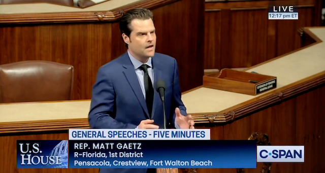 Matt Gaetz Republicano Florida Caucus El Salvador