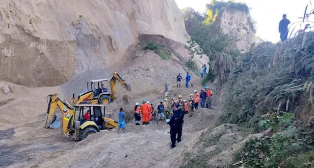 Trabajadores soterrados San Pedro Perulapán 26-11-2024
