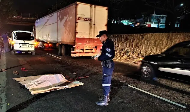 Hombre atropellado Soyapango 27-12-2024