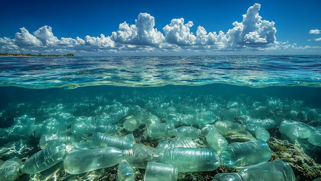 Botellas plástico océano